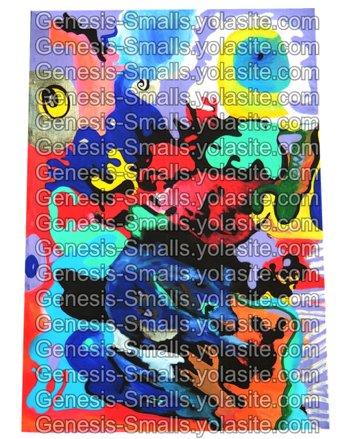 Saturniids Eye: Silver Full Moon In A Cosmic Swirl Flow By Genesis Smalls 2022